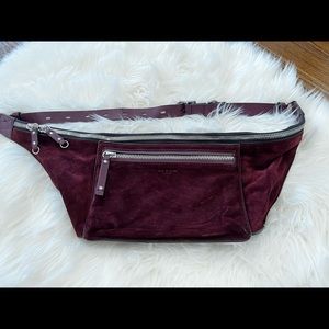Rag & bone suede maroon satchel